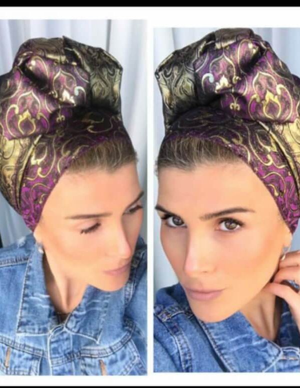 מטפחת ברוקארד דגם "זהב סגול"