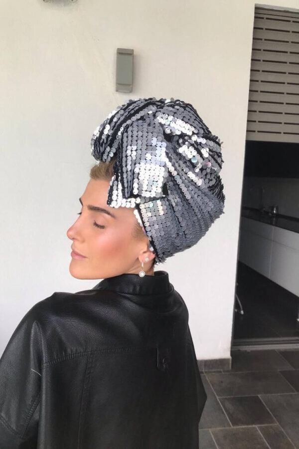 מטפחת פייטים גדולים כסופה