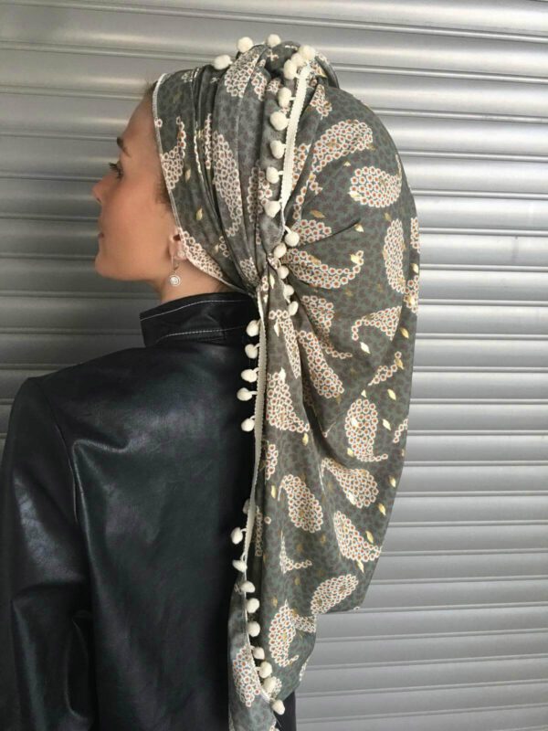 מטפחת משולש ענק דגם "טבע"