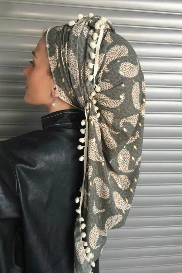 מטפחת משולש ענק דגם "טבע"